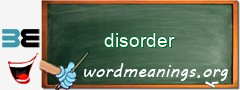 WordMeaning blackboard for disorder